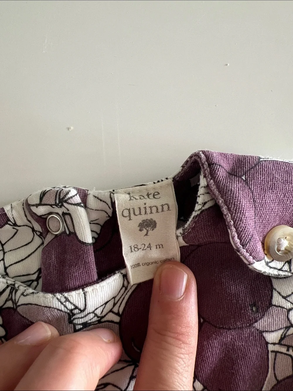 kate quinn Purple Cherry-Print Bubble Romper